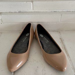 Dr. Scholl's Memory Foam Cool Fit Tan Patent Leather Women's Shoes (Size 7)
